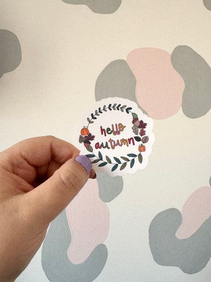 Hello Autumn Vinyl Sticker