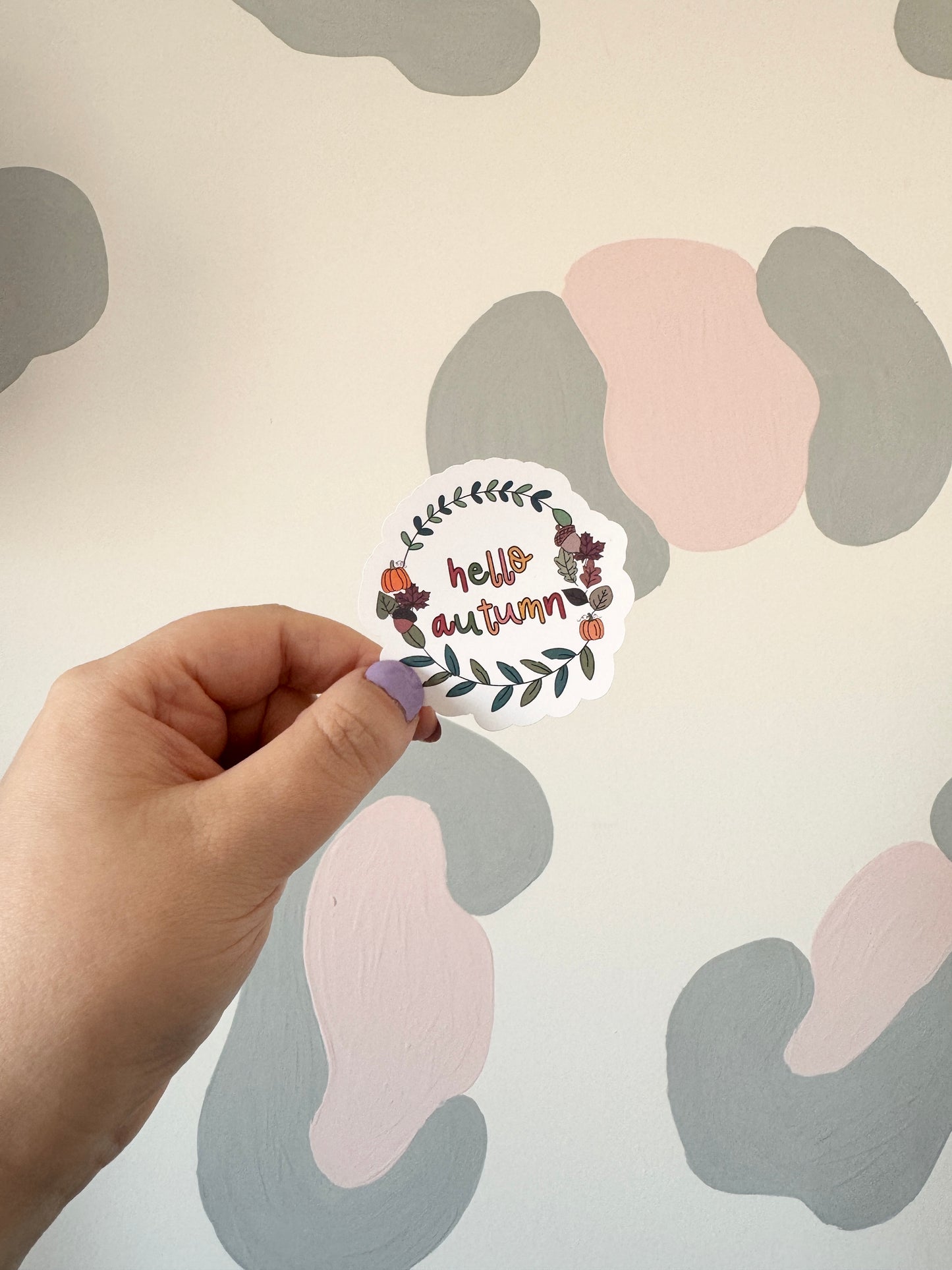 Hello Autumn Vinyl Sticker