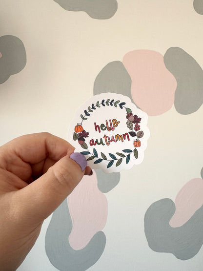 Hello Autumn Vinyl Sticker