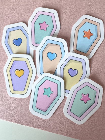 Pastel Coffins Vinyl Sticker Pack