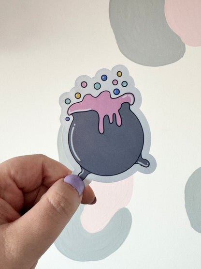 Pastel Bubbling Cauldron Holographic Sticker