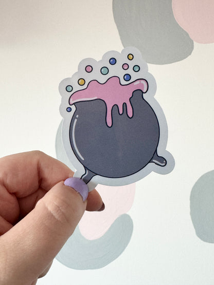 Pastel Bubbling Cauldron Holographic Sticker