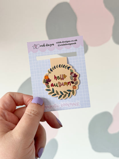 Hello Autumn Magnetic Bookmark