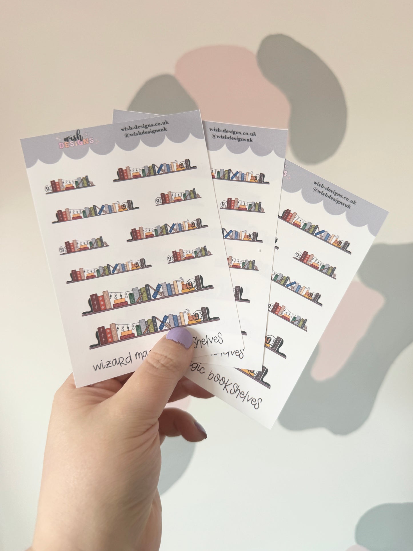 Wizard Magic Bookshelves Vinyl Sticker Sheet