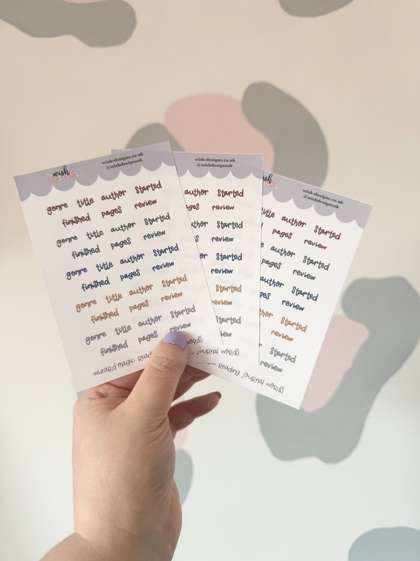 Wizard Magic Reading Journal Words Vinyl Sticker Sheet