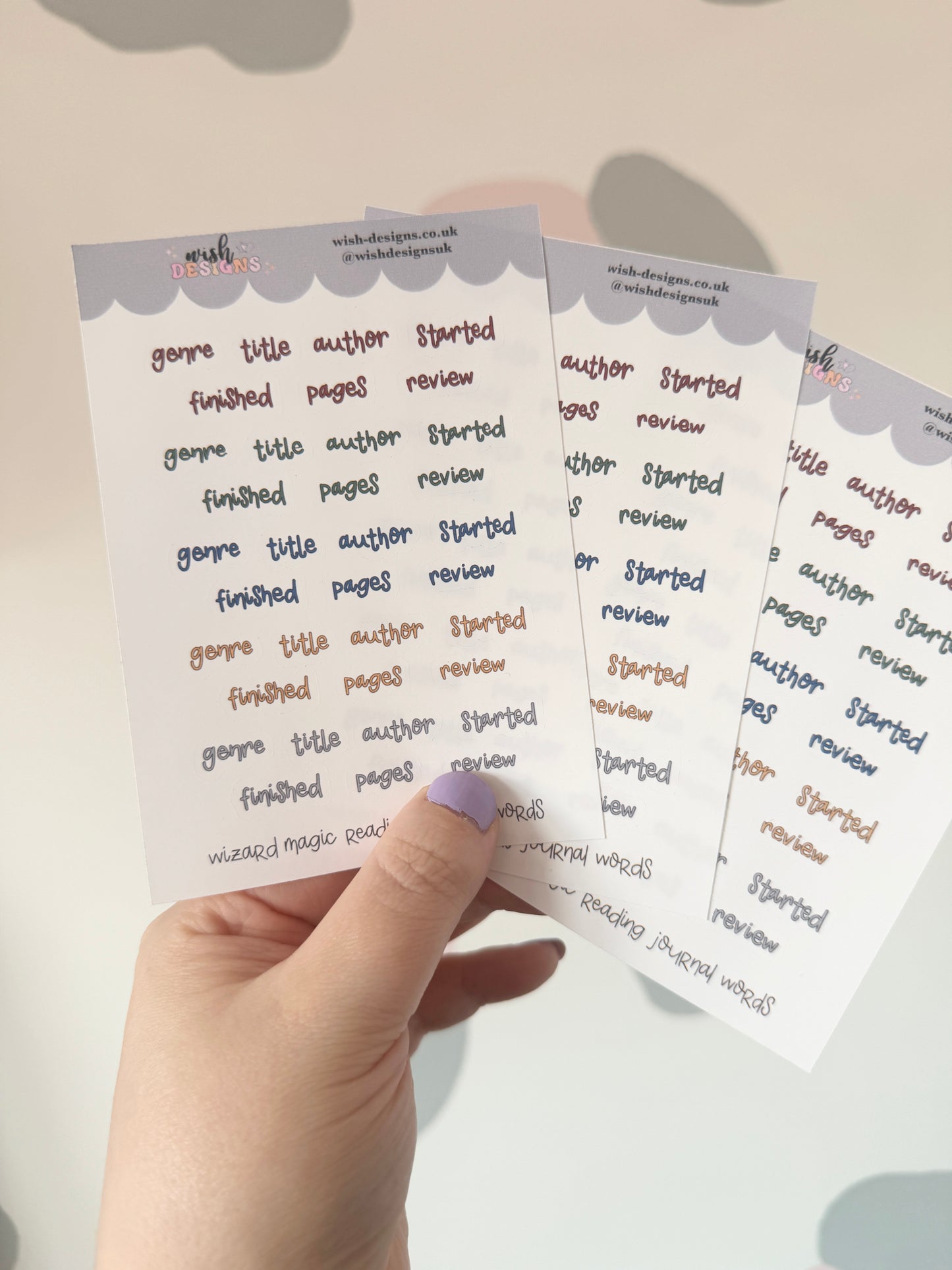 Wizard Magic Reading Journal Words Vinyl Sticker Sheet