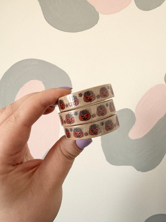 10mm Floral Pumpkins Washi Tape