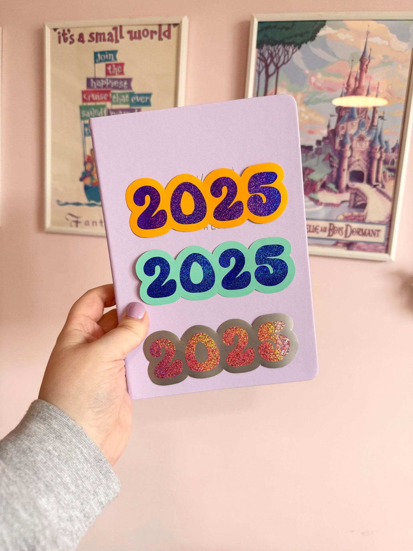 2025 Yellow & Purple Glitter Vinyl