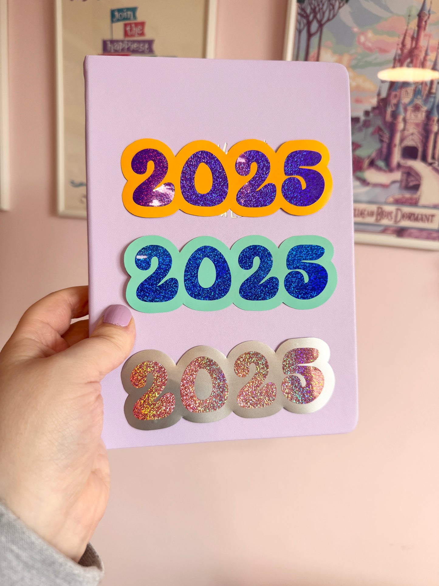 2025 Yellow & Purple Glitter Vinyl