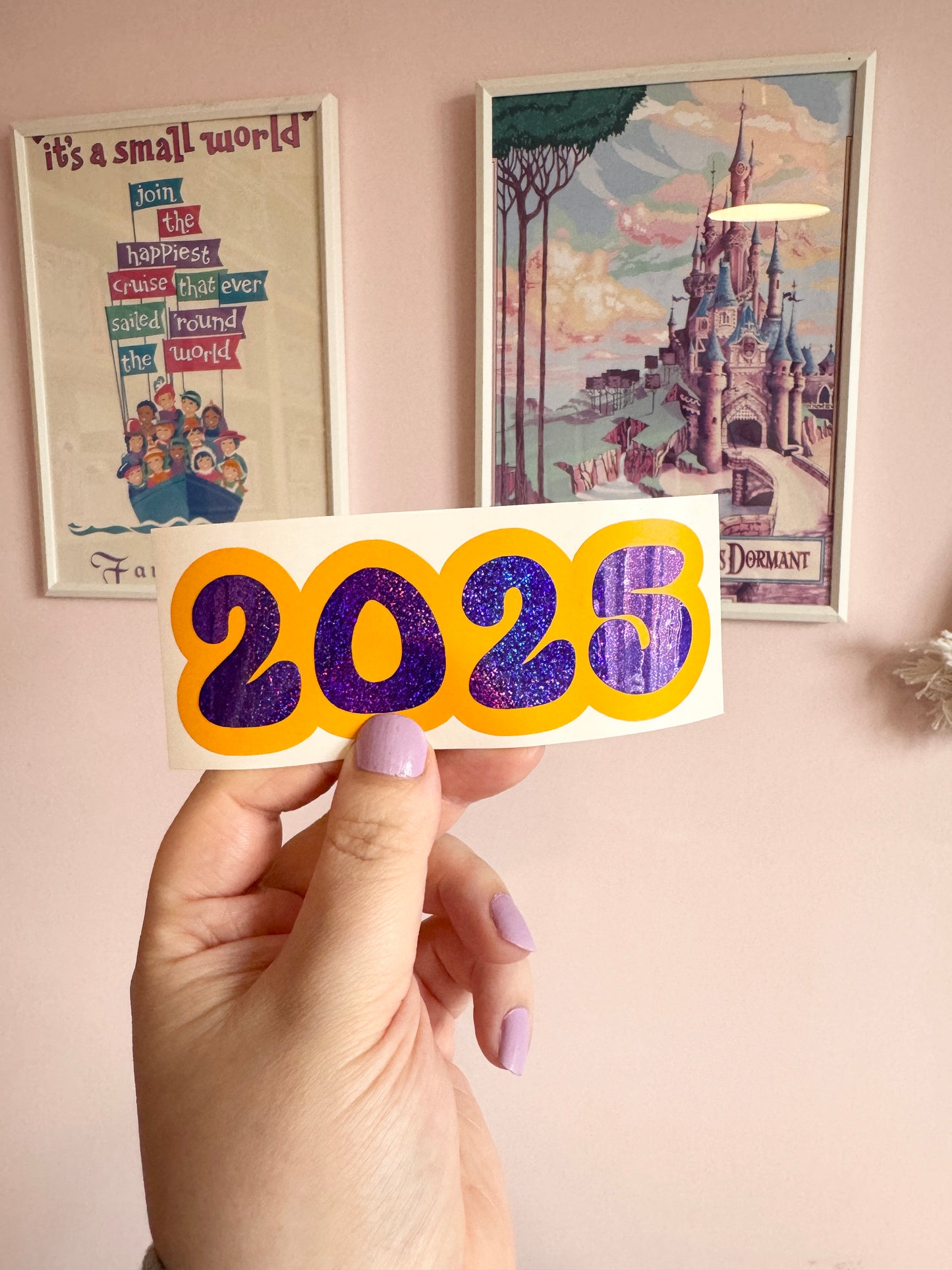 2025 Yellow & Purple Glitter Vinyl