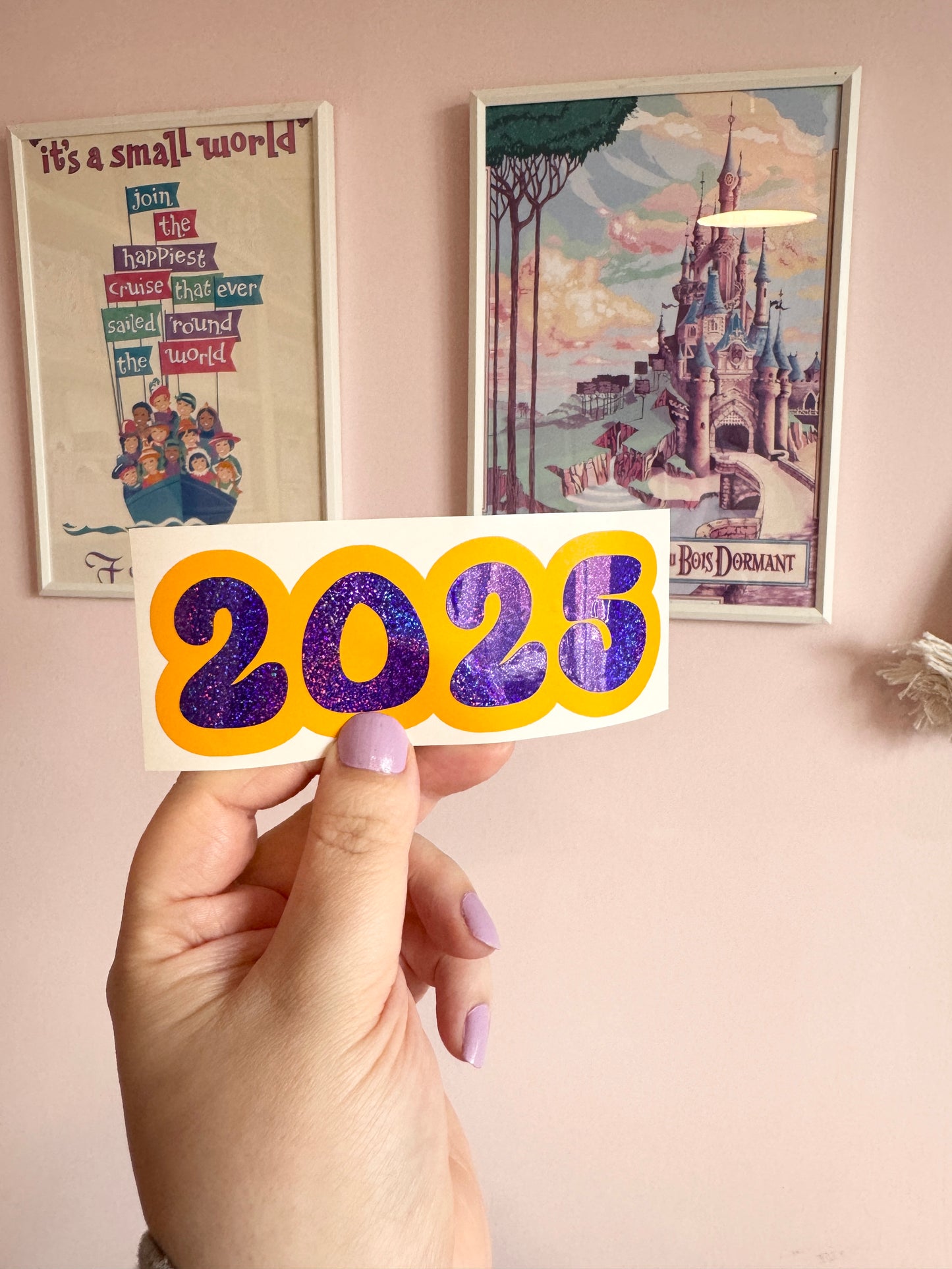 2025 Yellow & Purple Glitter Vinyl