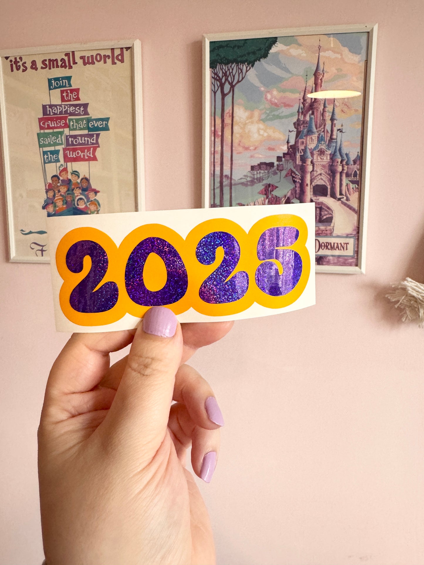 2025 Yellow & Purple Glitter Vinyl