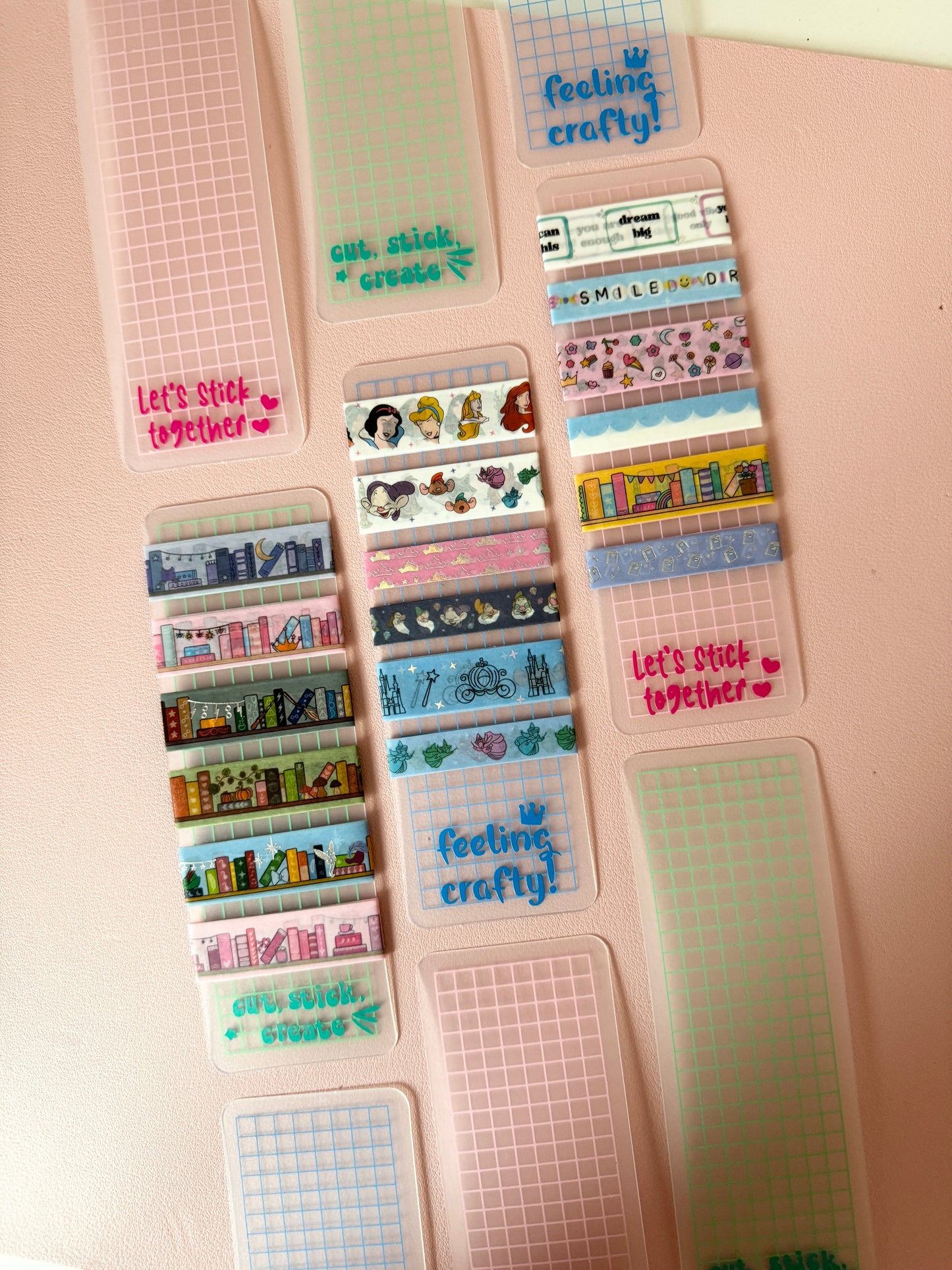 Set of 3 Washi Tape Cards with Vinyl