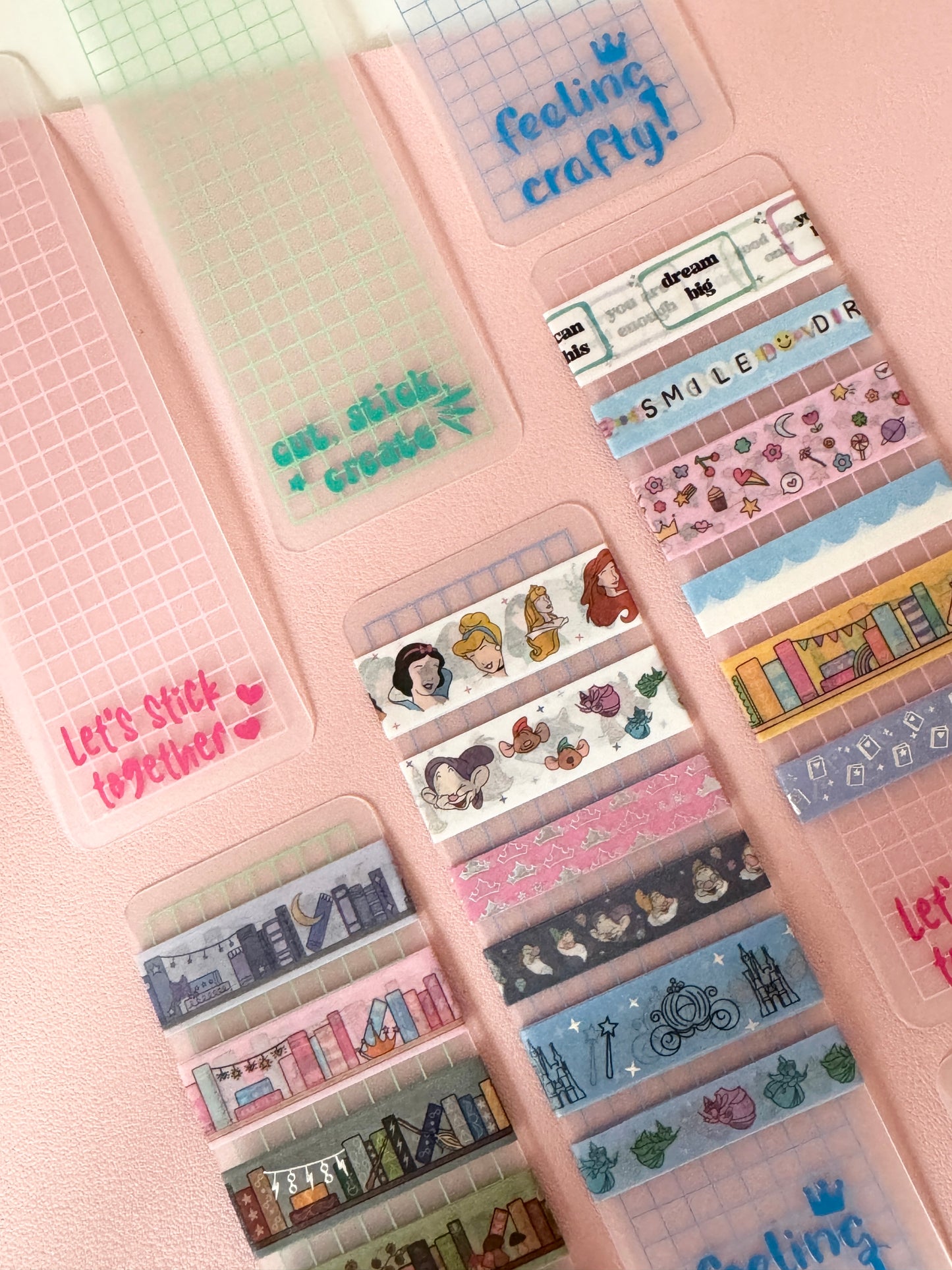 Set of 3 Washi Tape Cards with Vinyl