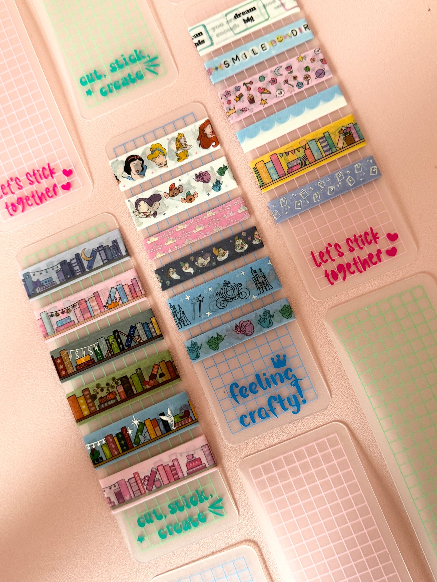 Set of 3 Washi Tape Cards with Vinyl