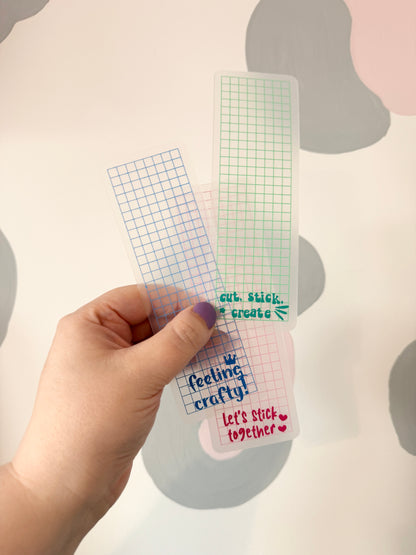 Set of 3 Washi Tape Cards with Vinyl