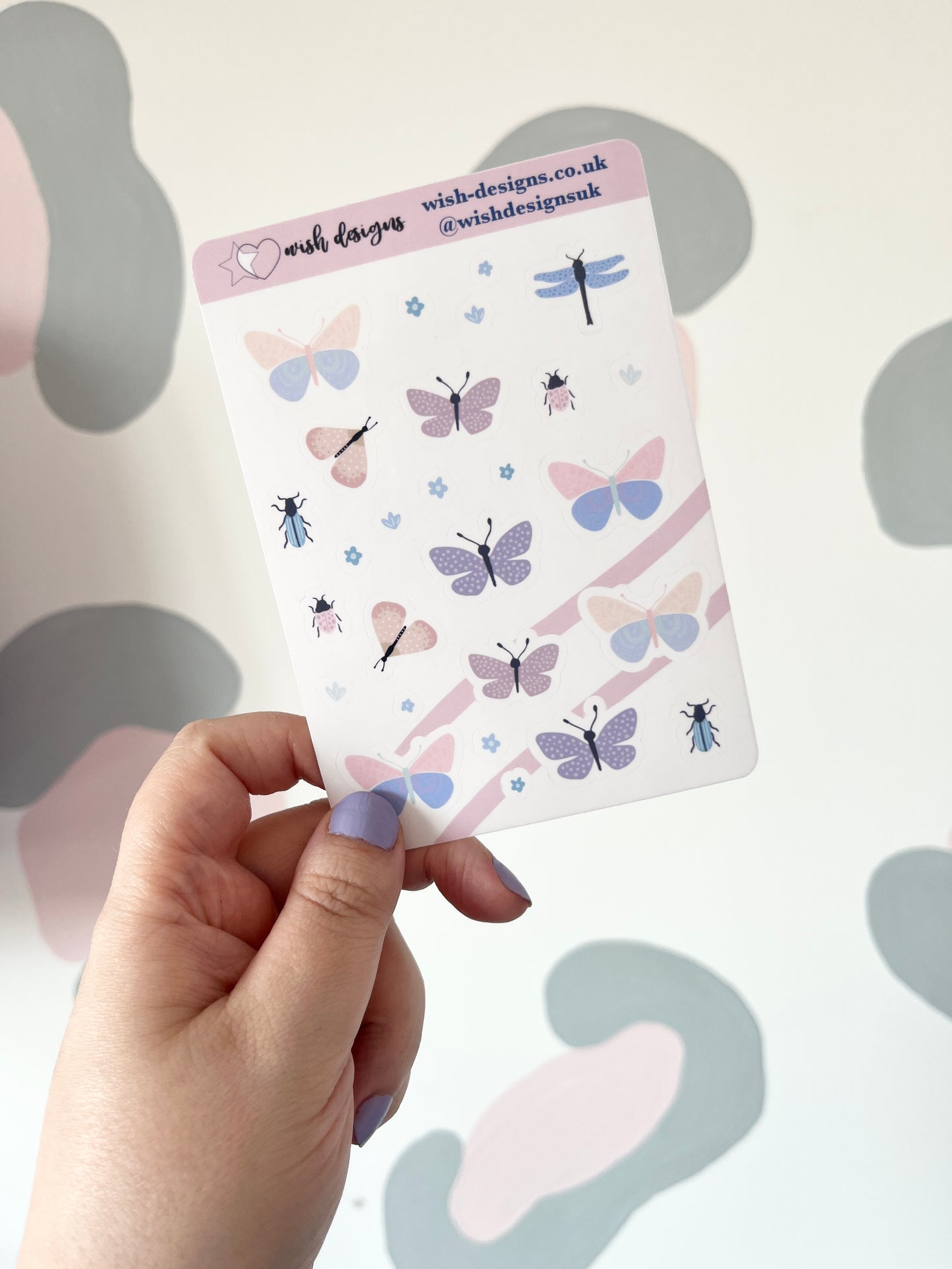 Butterflies & Bugs Clear Sticker Sheet
