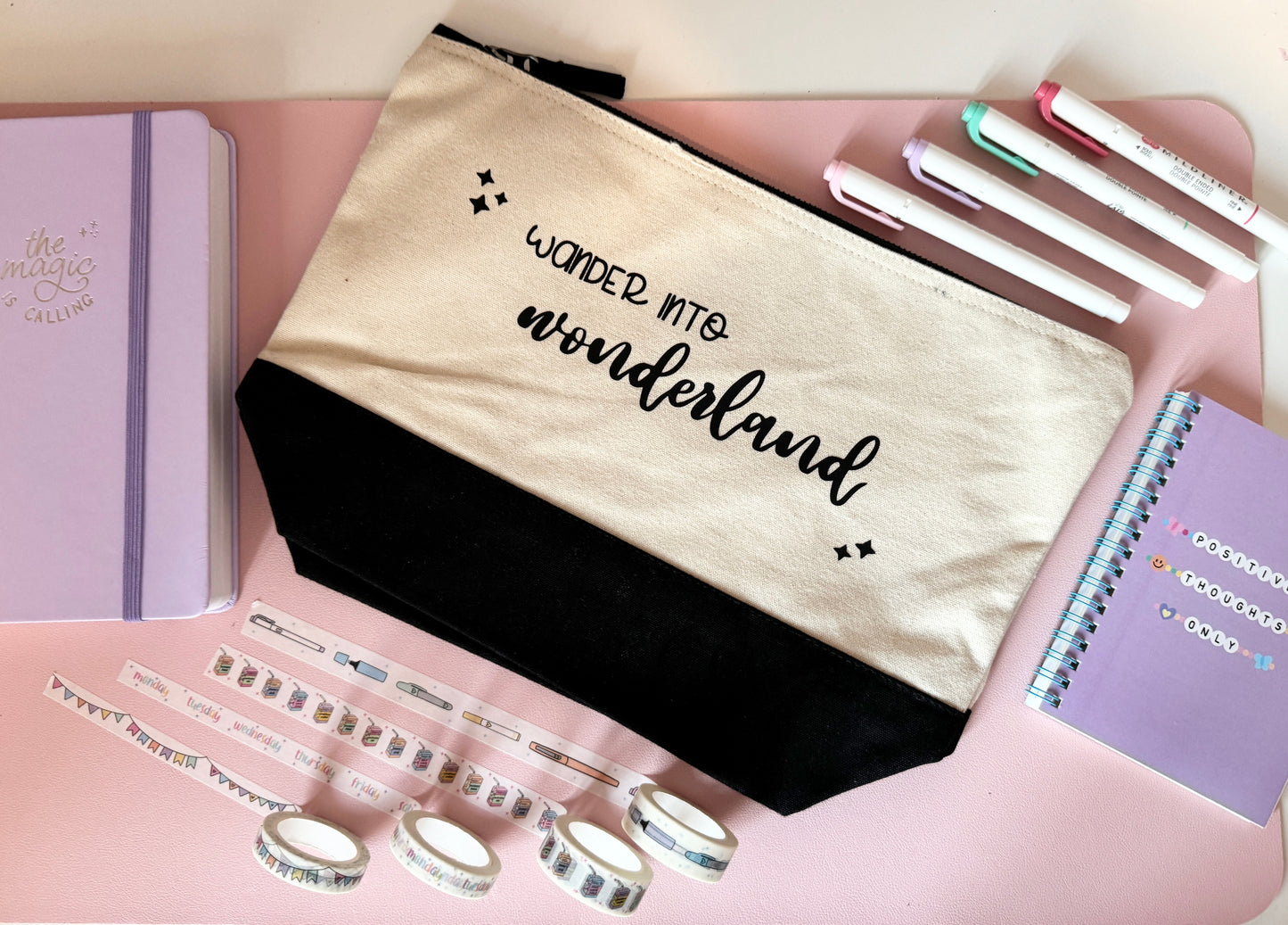 "Wander into Wonderland" Pouch/Tote Bag