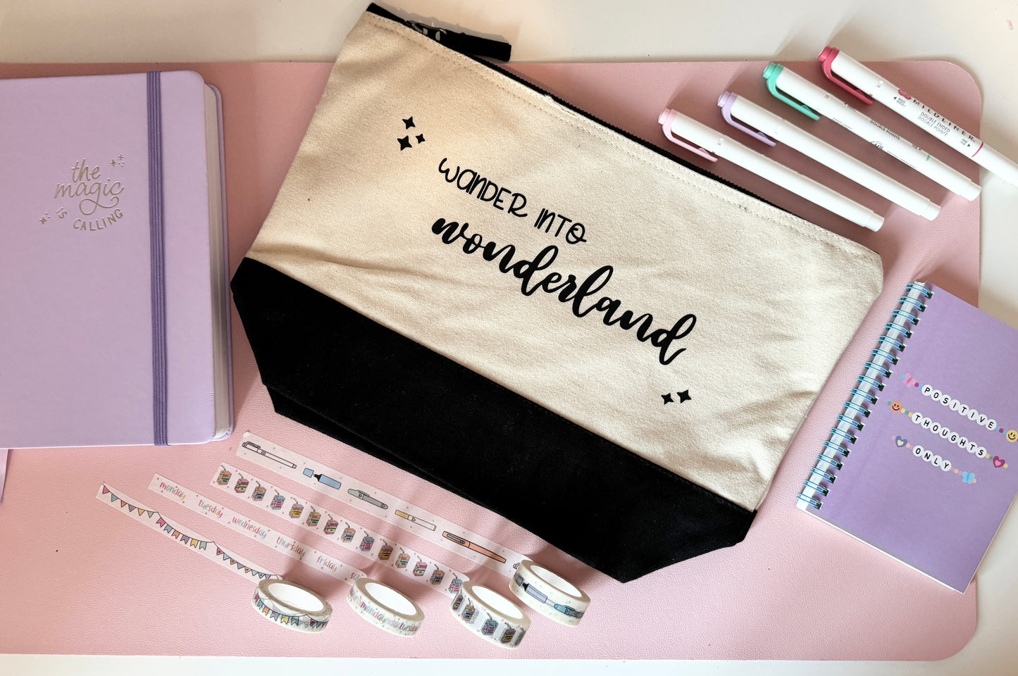 "Wander into Wonderland" Pouch/Tote Bag