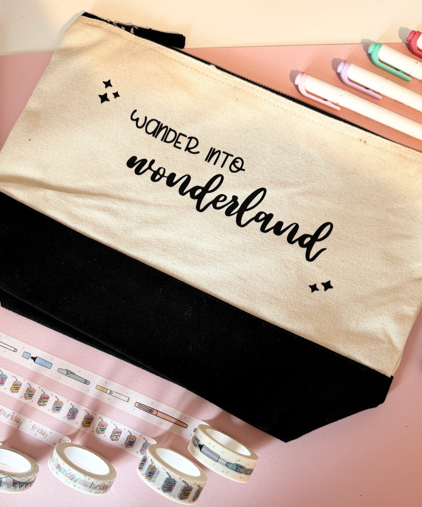 "Wander into Wonderland" Pouch/Tote Bag