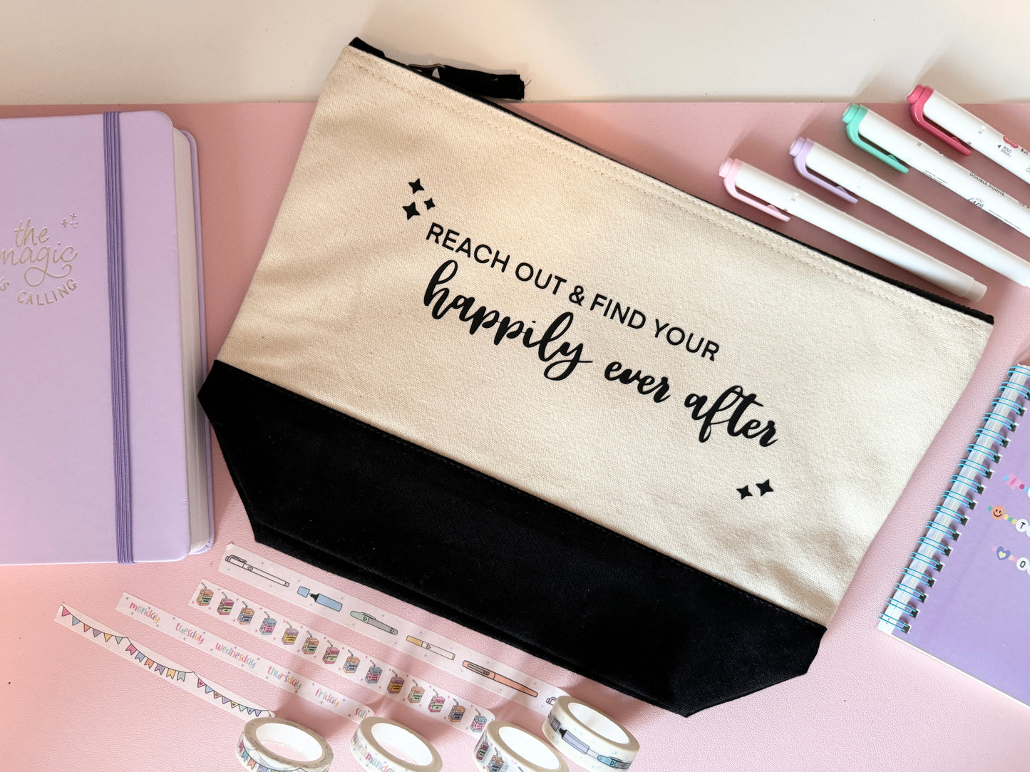 "Reach out and find your Happily Ever After" Pouch/Tote Bag