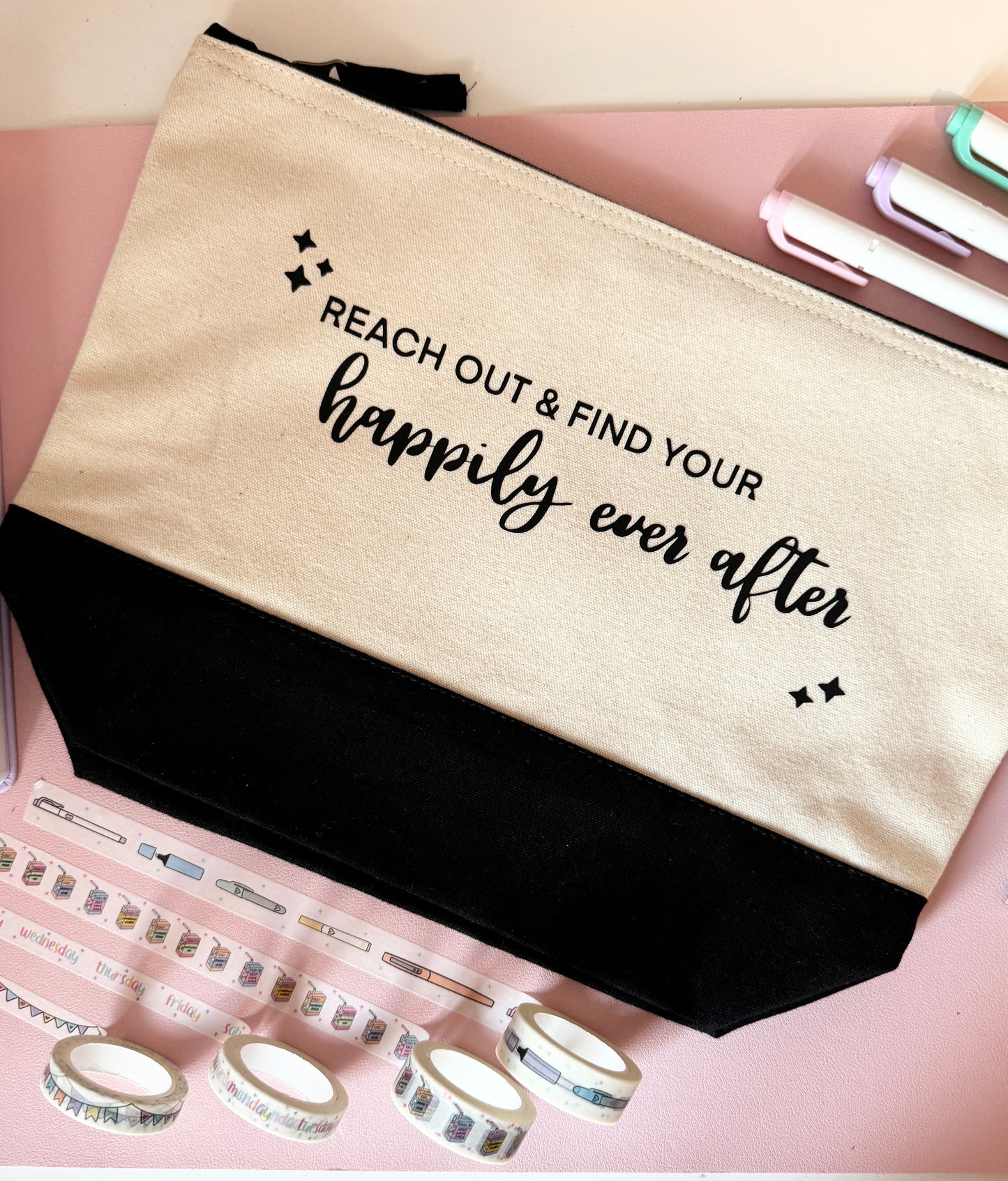 "Reach out and find your Happily Ever After" Pouch/Tote Bag