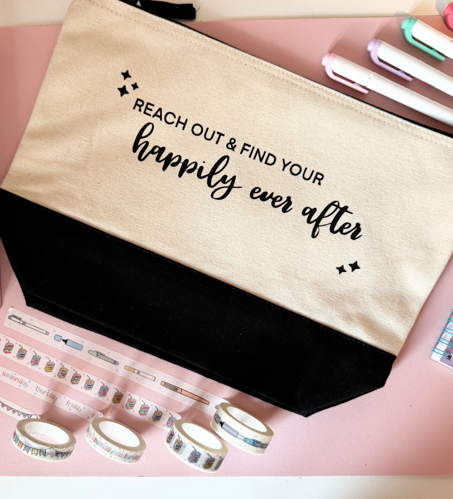 "Reach out and find your Happily Ever After" Pouch/Tote Bag