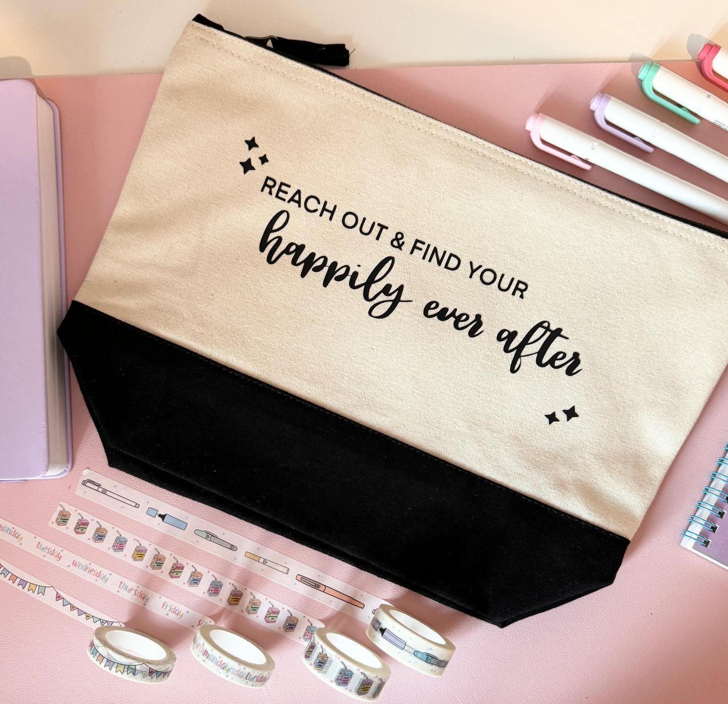 "Reach out and find your Happily Ever After" Pouch/Tote Bag