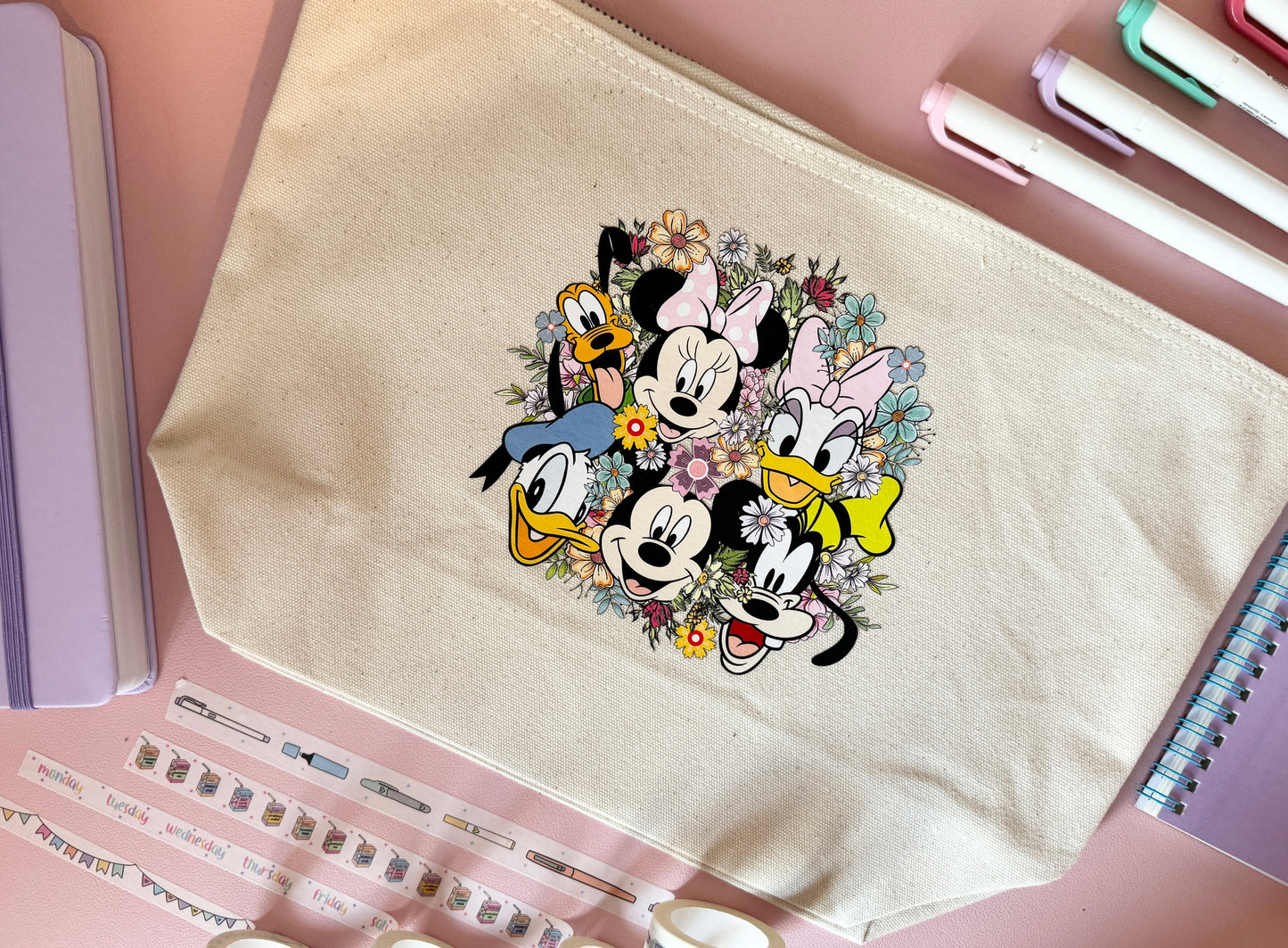 Floral Magical Friends Pouch/Tote Bag