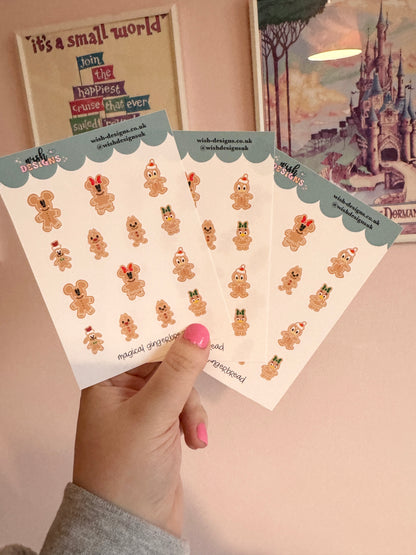 Magical Gingerbread Vinyl Sticker Sheet