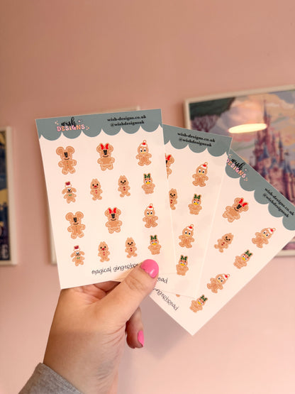 Magical Gingerbread Vinyl Sticker Sheet