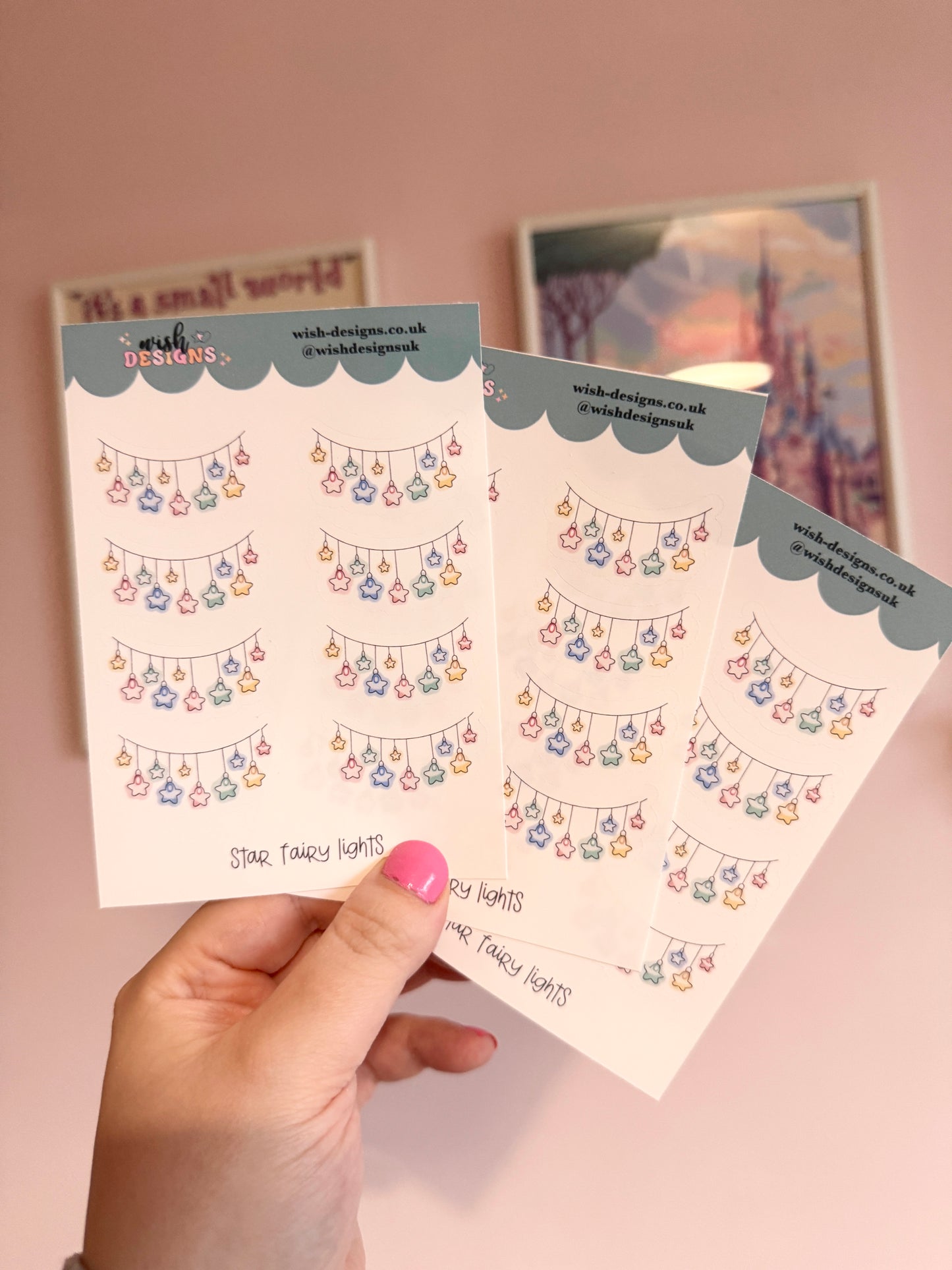 Star Fairy Lights Vinyl Sticker Sheet