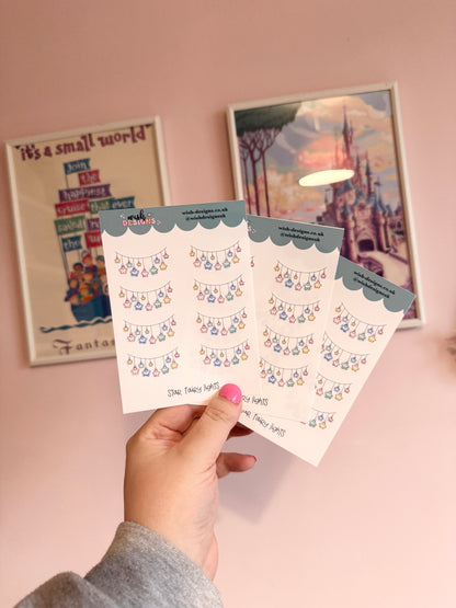 Star Fairy Lights Vinyl Sticker Sheet