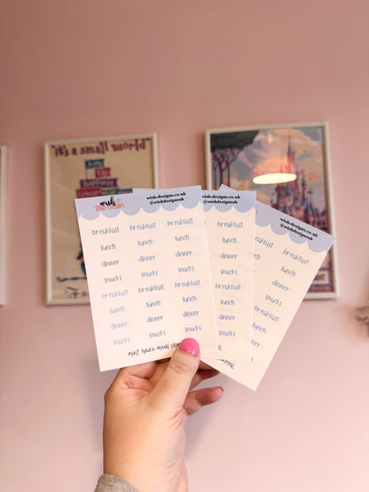 Mint Haze Meal Planner Vinyl Sticker Sheet