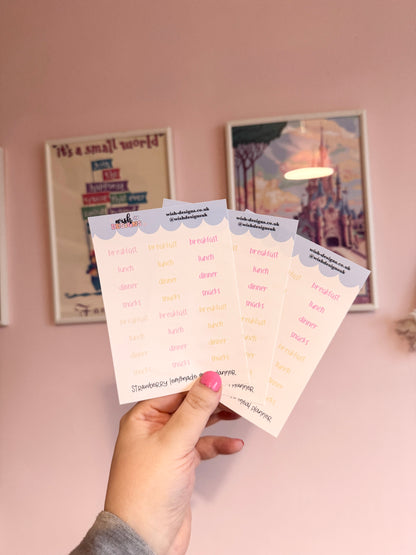 Strawberry Lemonade Meal Planner Vinyl Sticker Sheet