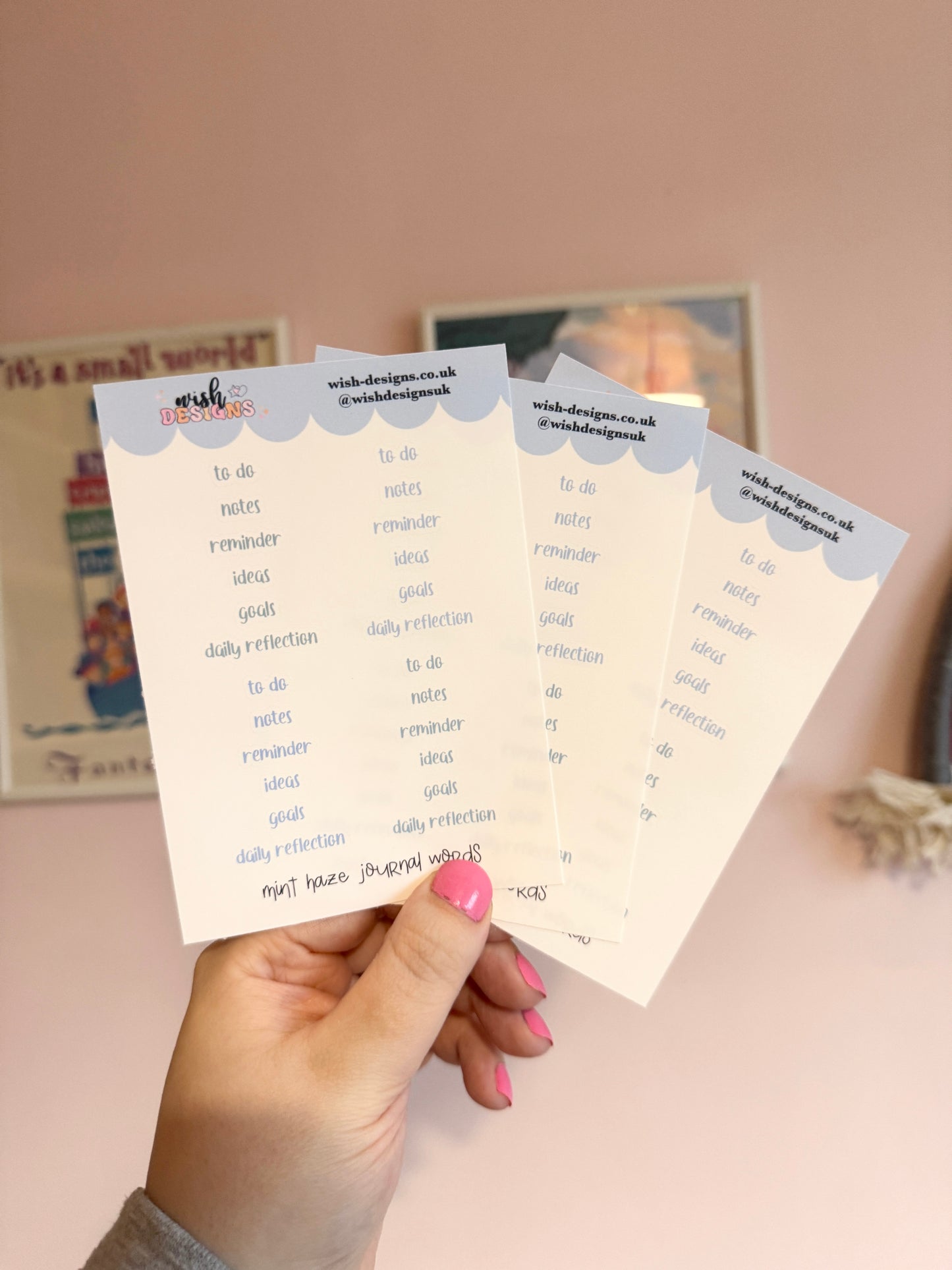 Mint Haze Journal Words Vinyl Sticker Sheet