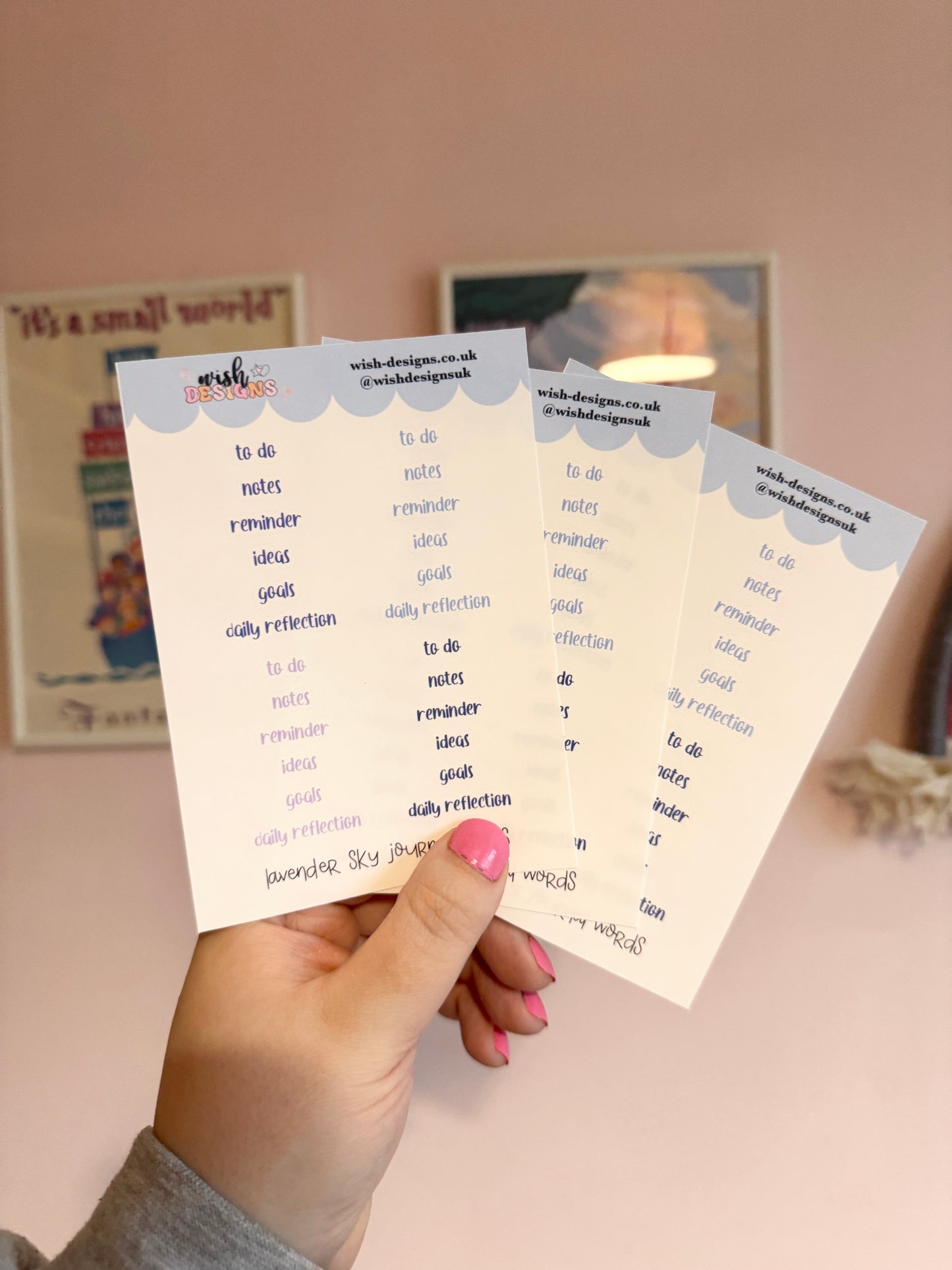 Lavender Sky Journal Words Vinyl Sticker Sheet