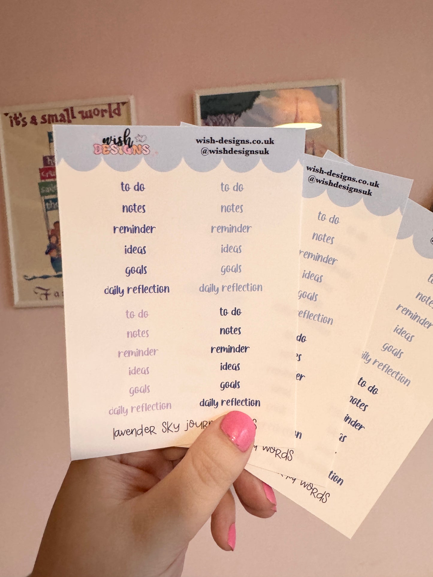 Lavender Sky Journal Words Vinyl Sticker Sheet