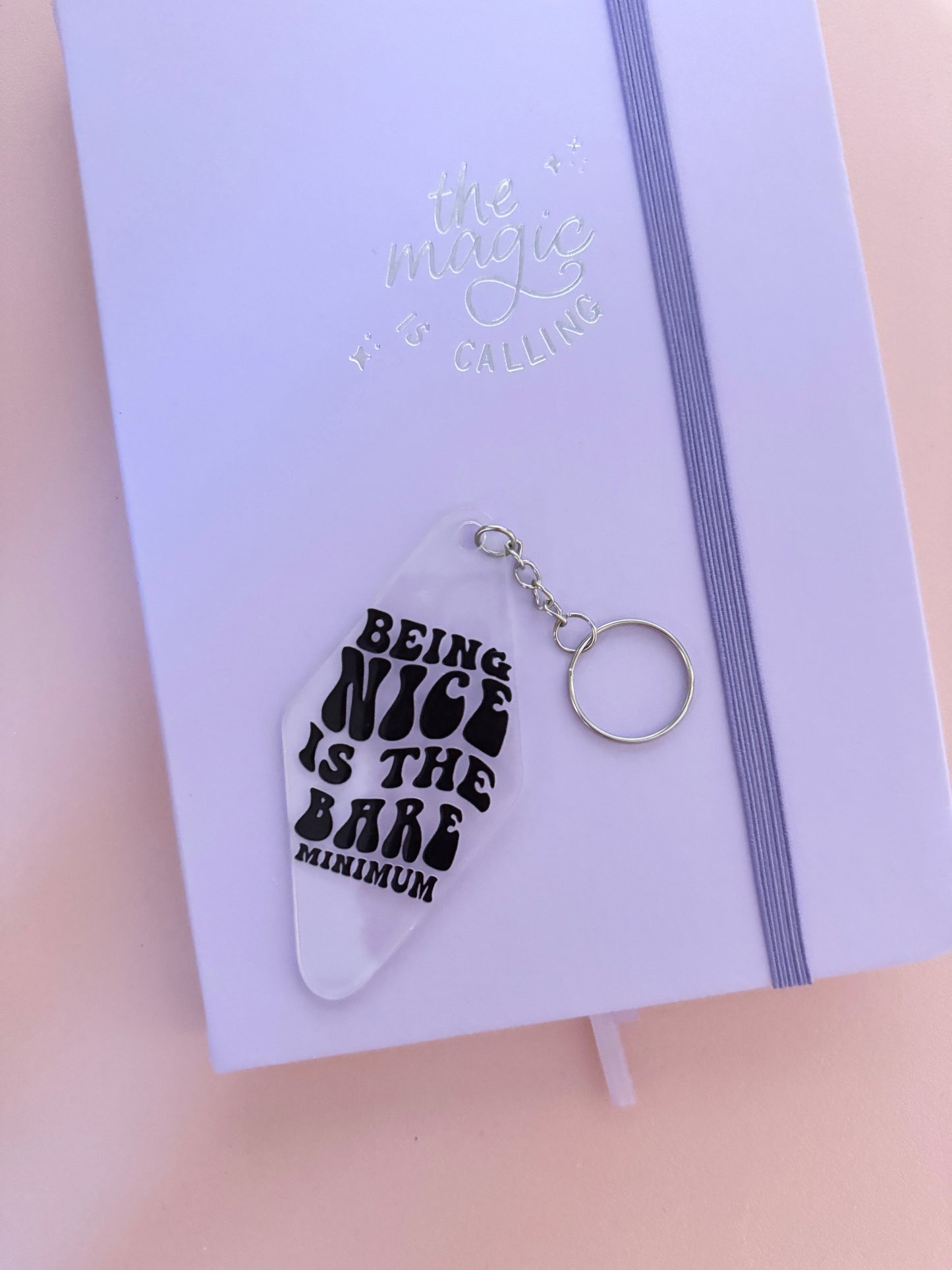 'Be Nice' Motel Keyring