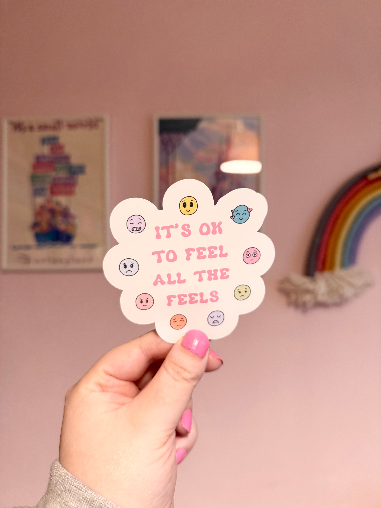 It's Ok To Feel All The Feels Vinyl Sticker