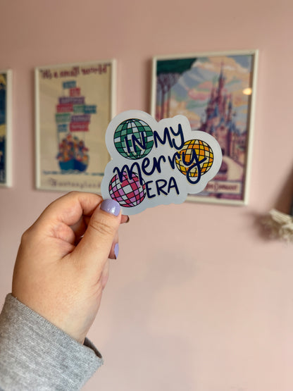 In My Merry Era Disco Ball Holographic Sticker