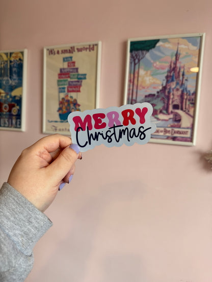 Merry Christmas Holographic Sticker