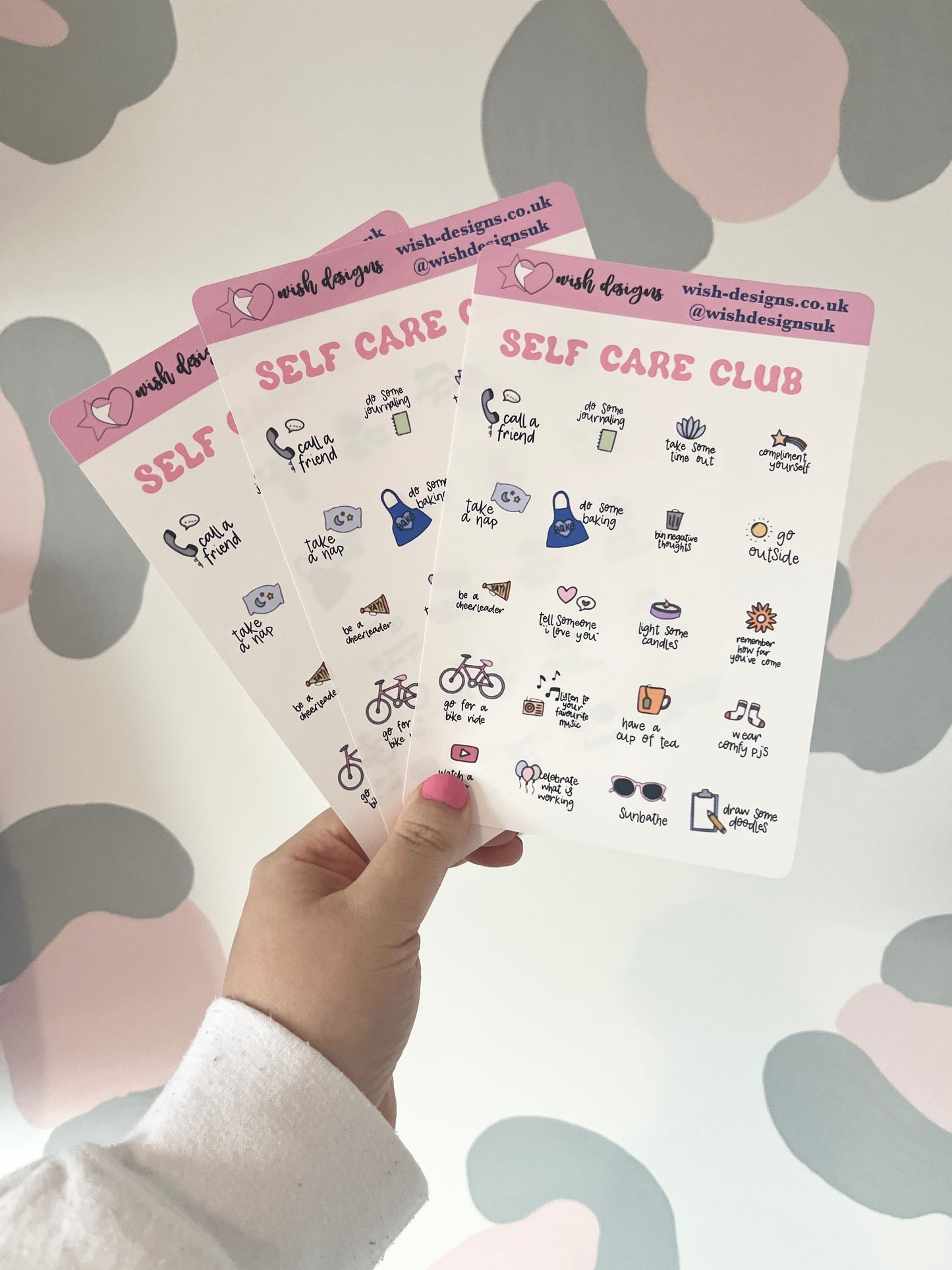Self Care Club Vinyl Large Sticker Sheet