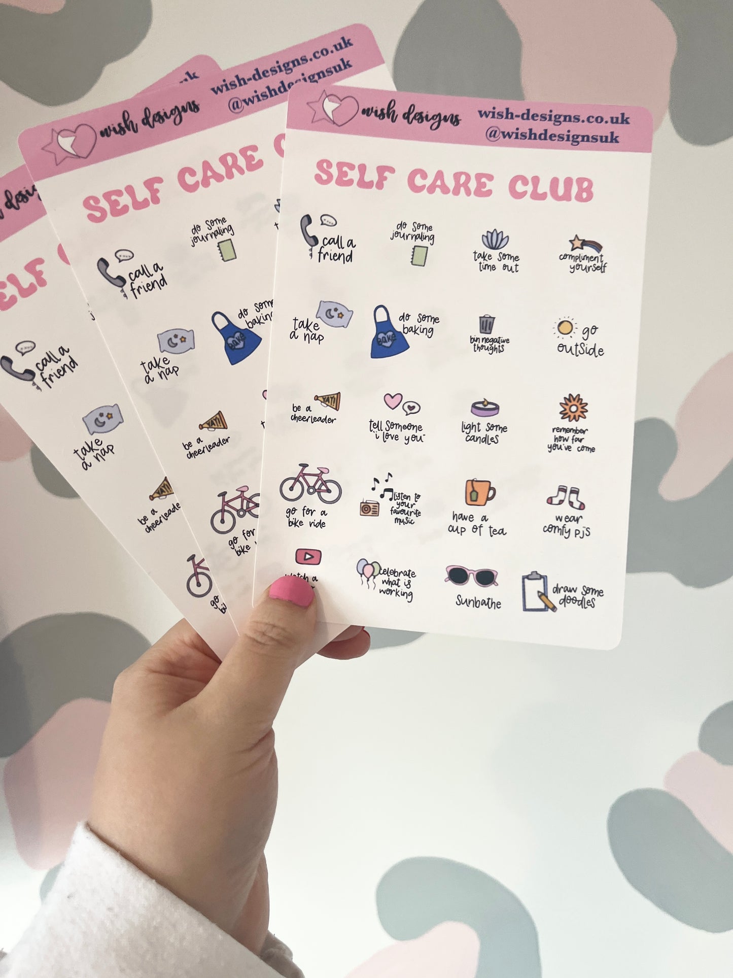 Self Care Club Vinyl Large Sticker Sheet