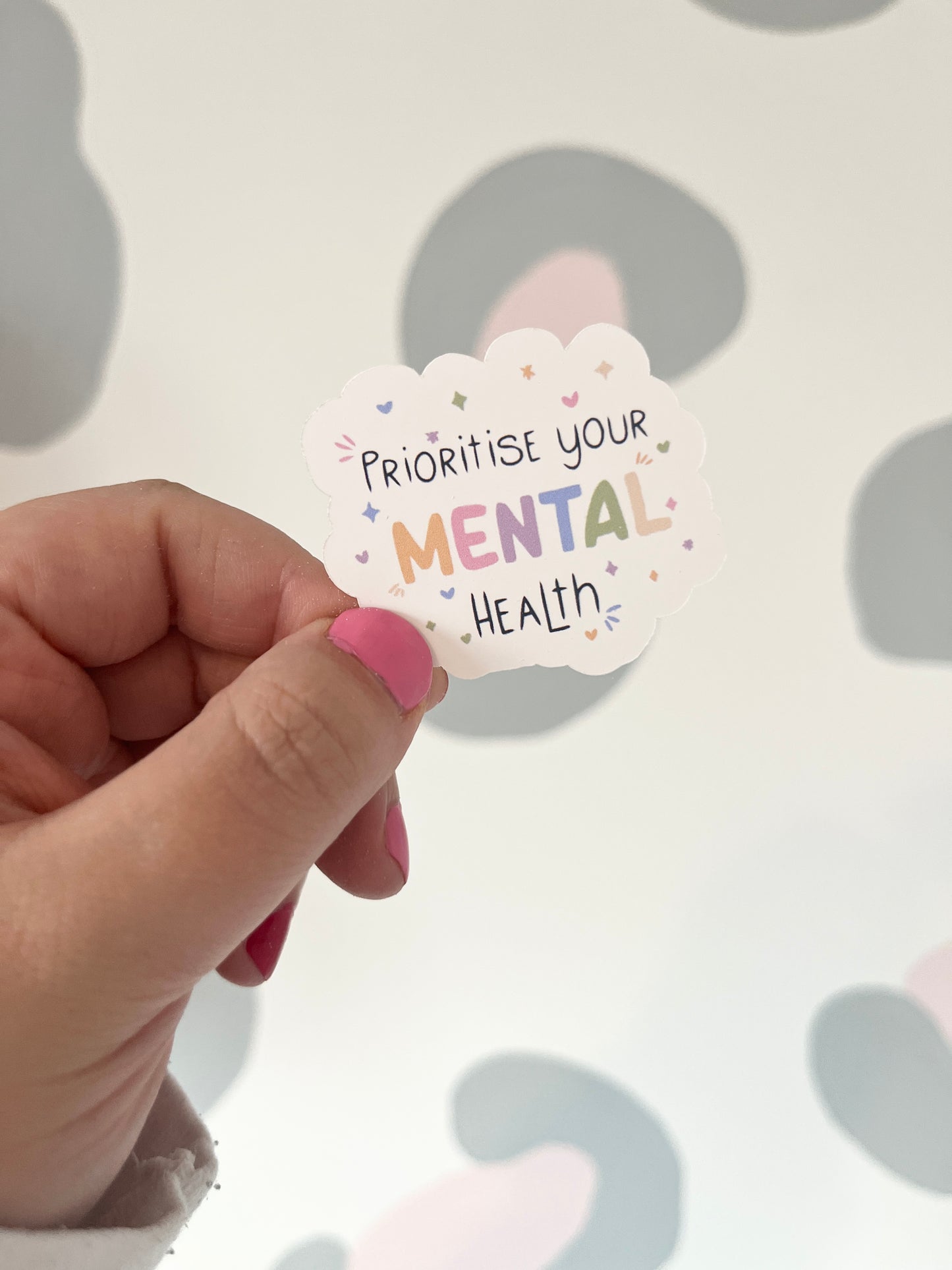 Prioritise Your Mental Health Vinyl Sticker