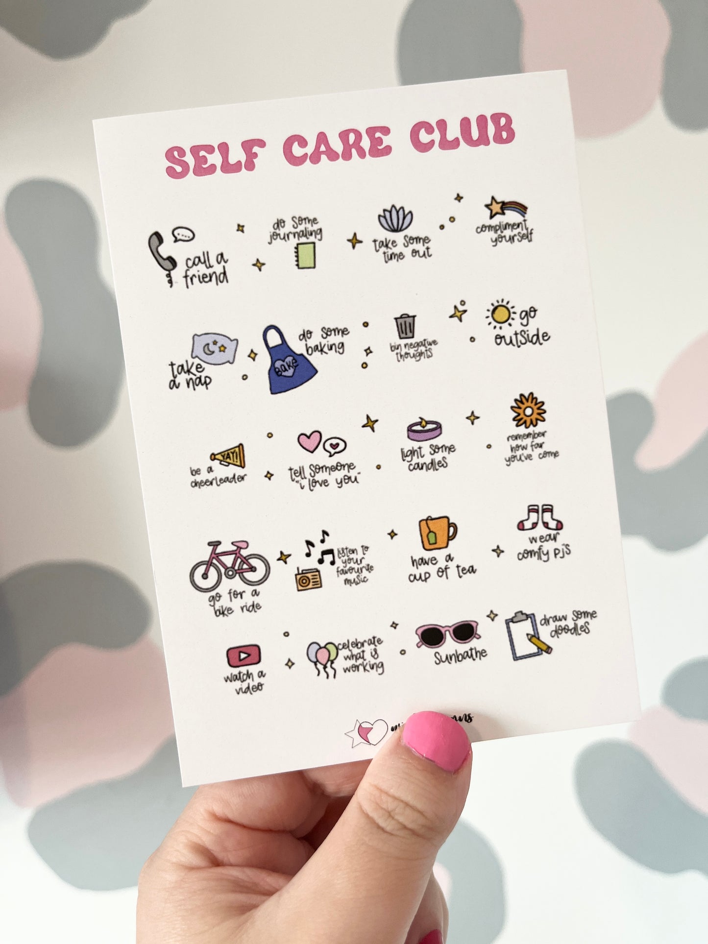 Self Care Club Postcard