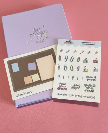 Vision Board Set of Matte Sticker Sheets