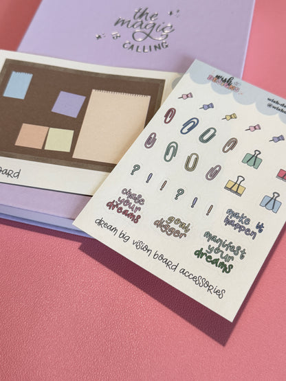 Vision Board Set of Matte Sticker Sheets