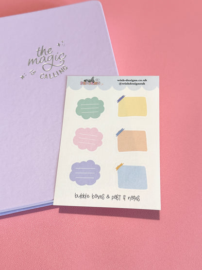 Bubble Boxes Matte Sticker Sheet