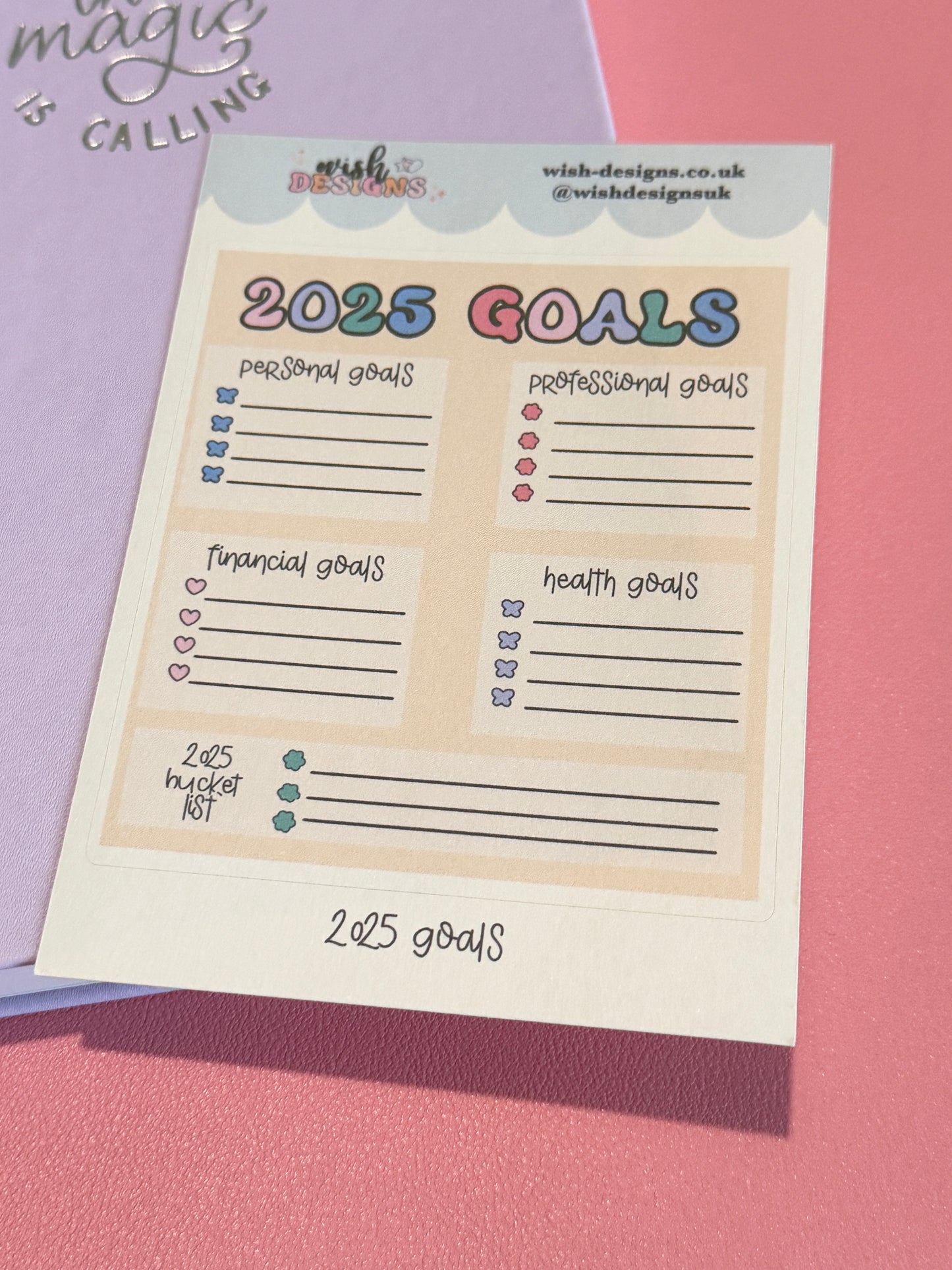 2025 Goals Matte Sticker Sheet